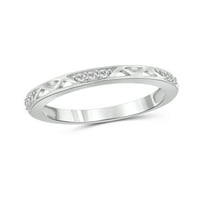 JewelersClub gyémántgyűrűk nőknek - Accent White Diamond Ring ékszerek - Sterling ezüst zenekarok nők számára - Ring By JewelersClub