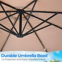 Serenelife láb lógó terasz esernyő W nyomógomb dönthető, hajtókar & alap