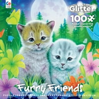 Ceaco 100 darabos gyerekek szőrös barátok Glitter macska legjobb barátja egymásba Kirakós