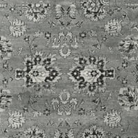 Vintage Embla hagyományos terület szőnyeg, sötétszürke világosszürke, 9 '12'