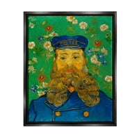 Joseph Roulin van Gogh Botanikus és virágfestmény portréja Jet fekete keretes művészet nyomtatott fali művészet