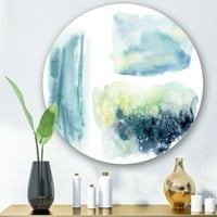 Designart „Absztrakt felhők víz alatt” Modern körfém fali művészet - 11 lemez