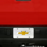 Pilóta autóipari LP-011B króm 3D rendszám Chevrolet logóval